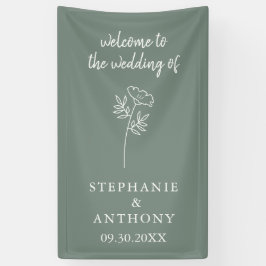 Sage Green Wildflower Wedding Spandoek