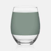 Sage Green Wildflower Wedding Wijnglas Zonder Voet (Rechts)