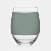 Sage Green Wildflower Wedding Wijnglas Zonder Voet (Links)