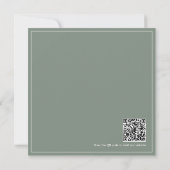 Sage Green Wildflowers Boho Save The Date (Achterkant)