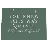 Sage Green Will You Be My Bridesmaid Proposal Groot Cadeauzakje (Voorkant)