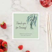 Sage Green Willow Branch Botanical Wedding Theme Servet (Insitu)