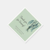 Sage Green Willow Branch Botanical Wedding Theme Servet (Hoek)