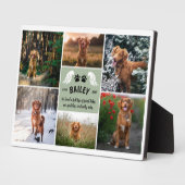 Sage Green Wings Hondenpoten Memorial Fotocollage Fotoplaat (Zijkant)