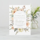 Sage Green Winter Pine Bloemen Kerstbruiloft Kaart (Staand voorkant)