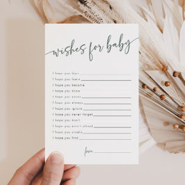 Sage Green Wishes voor Baby Modern Advice Kaart