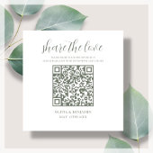 Sage Green | Wit Deel de Liefde QR Code Informatiekaartje