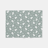 Sage Green Woodland Baby Beren Fleece Deken (Voorkant (Horizontaal))