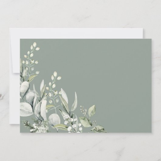 Sage Green Woodland One-deerful 1st Verjaardag Mei Kaart (Achterkant)