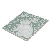 Sage Green Woodland Rabbit Forest Animal Natuur Tegeltje (Zijkant)