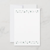 Sage Green Woodland Stars Baby shower Bedankkaart (Achterkant)