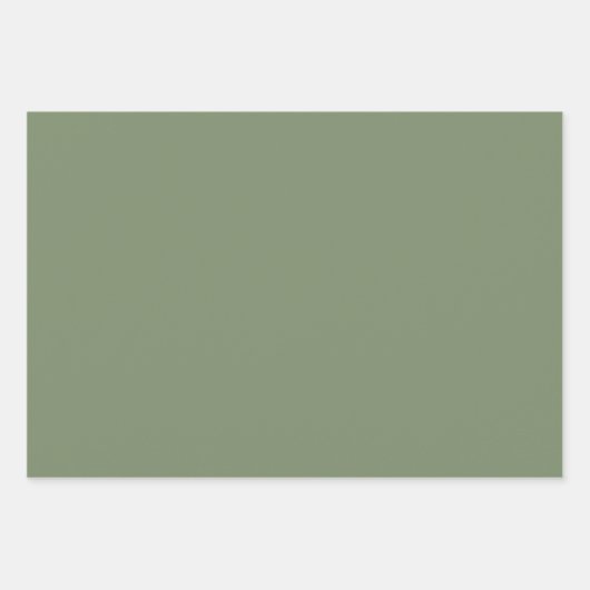 Sage Green Wrapping Papieren vellen (Voorkant 3)