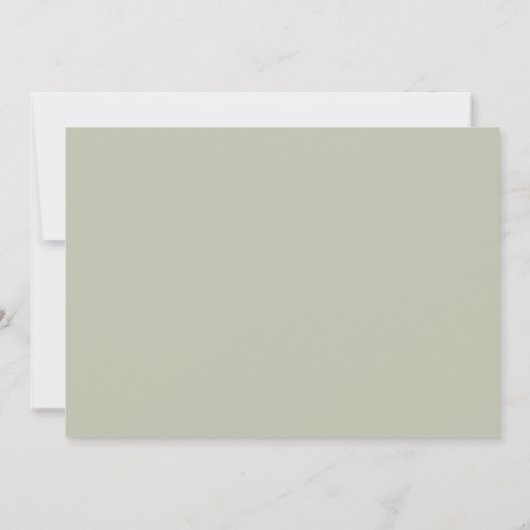 Sage Green Wreated Photo Save the Date (Achterkant)