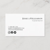 Sage green Yoga Lotus Flower  Visitekaartje (Achterkant)