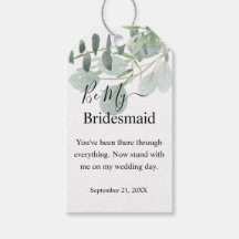 Sage Green zal je zijn mijn Bridesmaid Gift Labels