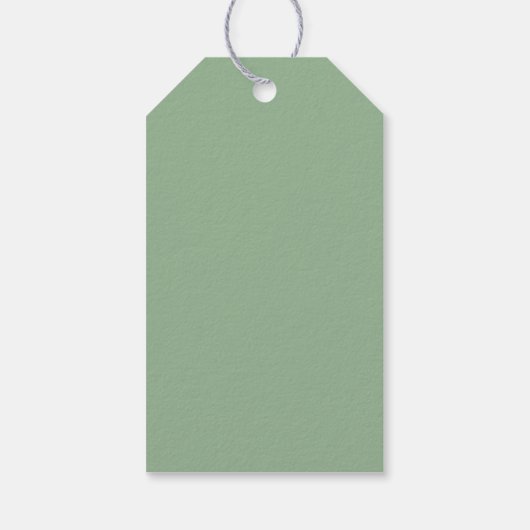 Sage Green zal je zijn mijn Bridesmaid Gift Labels Cadeaulabel (Achterkant)