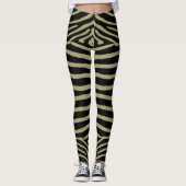 Sage Green Zebra print Leggings (Voorkant)
