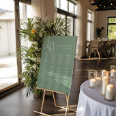 Sage Green Zitplaatskaart | botanische meetkunde Poster