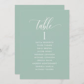 Sage Green, Zitplankaarten met gastnamen (Voorkant / Achterkant)