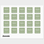 Sage Green Zout & Saga Custom Kaarslabel Sticker (Vel)