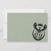 Sage Green Zuid-Afrika trouwfoto dank u Bedankkaart (Achterkant)