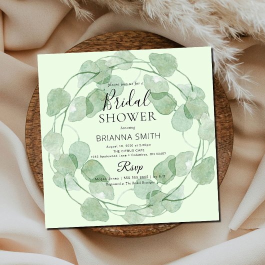 Sage GreenAquarel groen Vrijgezellenfeest Kaart