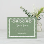 Sage GreenCielito Lindo Baby shower Muchas Gracias Bedankkaart (Staand voorkant)