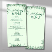 Sage Greenery bladeren Bruiloft Menu