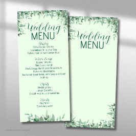 Sage Greenery bladeren Bruiloft Menu