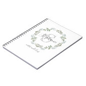 Sage Greenery Botanical Wreatmonogram Notitieboek (Linkerzijde)