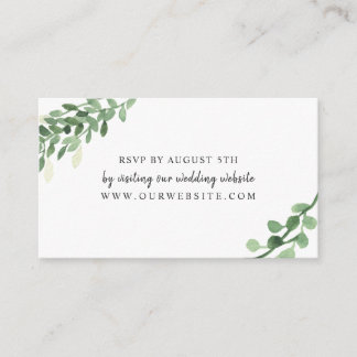 Sage Greenery bruiloft RSVP online kaart 4196 4197