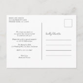 Sage Greenery Dusty Roos Pink Floral Elopement Aankondigingskaart (Achterkant)