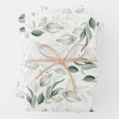 Sage Greenery Elegant Soft Silver Foliage Inpakpapier Vel (In situ)