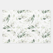 Sage Greenery Elegant Soft Silver Foliage Inpakpapier Vel (Voorkant)