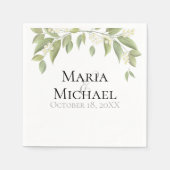 Sage Greenery Elegant Wedding Foliage Simple Servet (Voorkant)