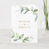 Sage Greenery Gold Ampersand QR Code Wedding (Voorkant)