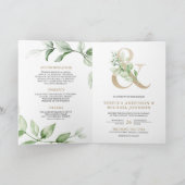 Sage Greenery Gold Ampersand QR Code Wedding (Binnen)