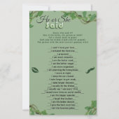 Sage Greenery He Said She Said Bridal Shower Game (Voorkant)