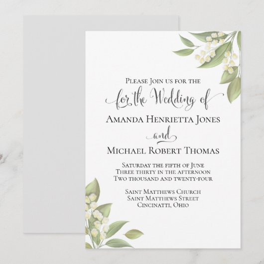 Sage Greenery laat de olievlek van de legant over Kaart (Voorkant / Achterkant)