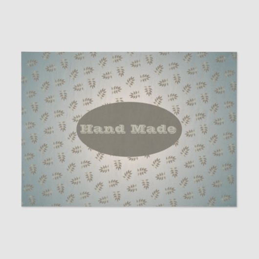 Sage Greenery Leaf Hand Made of Bedankt Tissuepapier (Voorkant)