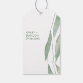 Sage Greenery Love is Groene Labels, Wedding Favor Cadeaulabel (Achterkant)