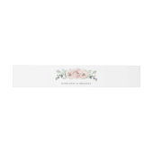 Sage Greenery Pink Dusty Roos Floral Wedding Uitnodigingen Wikkel (Vlak)