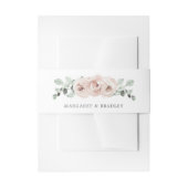 Sage Greenery Pink Dusty Roos Floral Wedding Uitnodigingen Wikkel (Voorkant Voorbeeld)
