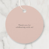 Sage Greenery Pink Floral Dusty Roos Wedding Bedankjes Labels (Achterkant)