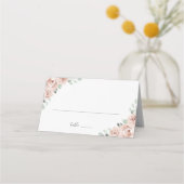 Sage Greenery Pink Floral Dusty Roos Wedding Plaatskaartje (Voorkant)