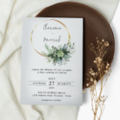 Sage Greenery Ring Wedding Kaart