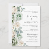 Sage Greenery Spanish Wedding Kaart (Voorkant)