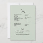 Sage Greenery Wedding Details Kaart (Voorkant)