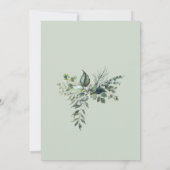 Sage Greenery Wedding Details Kaart (Achterkant)