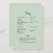 Sage Greenery Wedding Details Kaart (Voorkant / Achterkant)